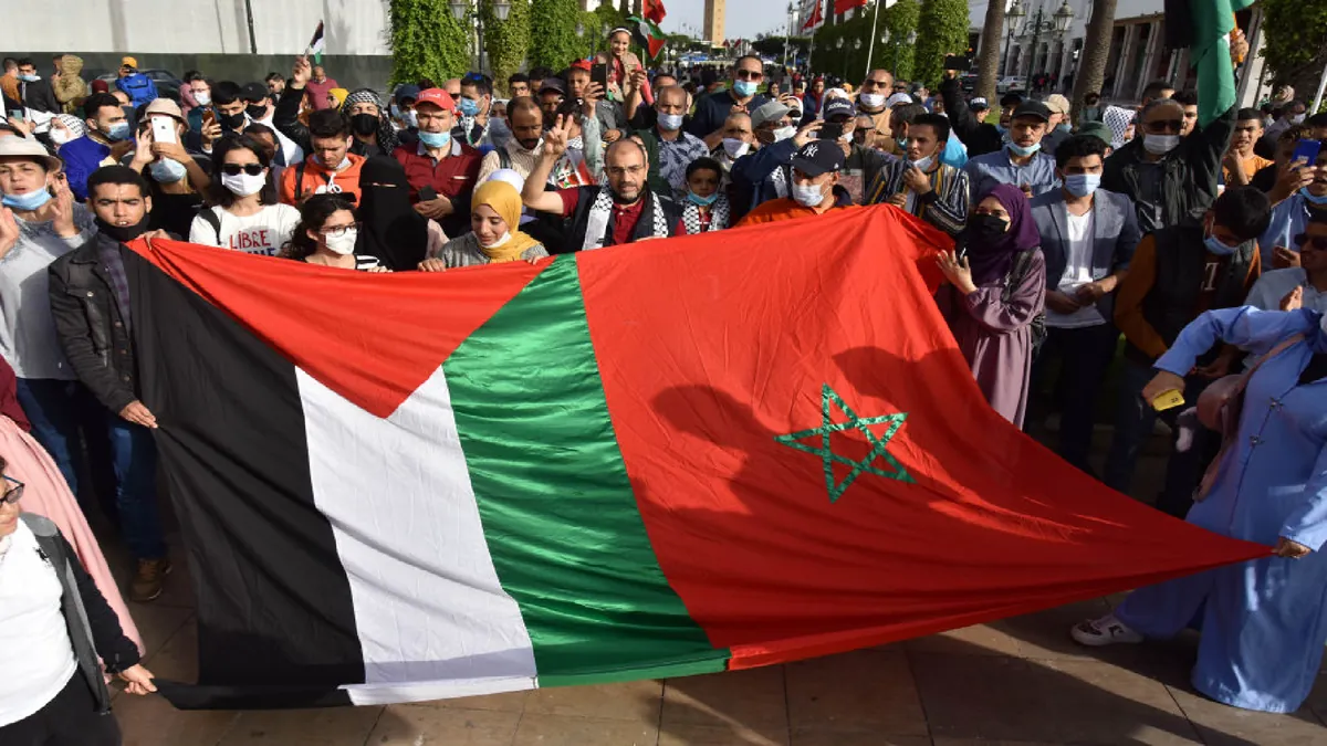 Manifestation massive à Rabat : Solidarité avec la Palestine et appel à la rupture avec Israël