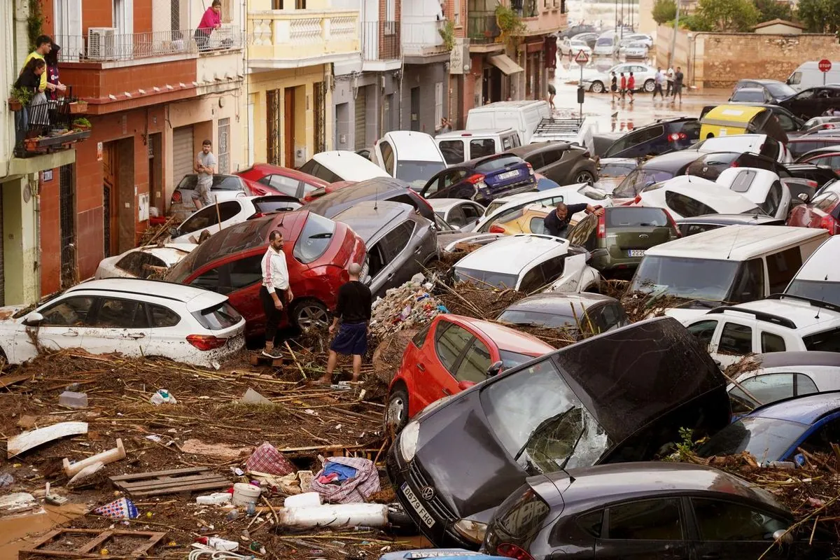 Des pluies record transforment Valence en ville sous-marine