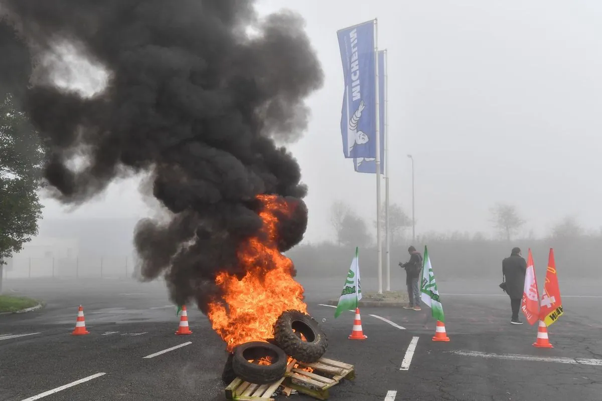 Choc social: Deux usines Michelin vont disparaître dans l'ouest de la France