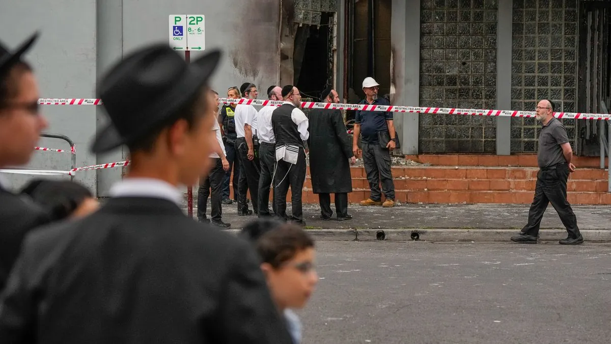 Une synagogue de Melbourne ciblée par un incendie criminel suspect